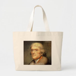 Thomas Jefferson "Honesty" Wisdom Quote Gifts Large Tote Bag