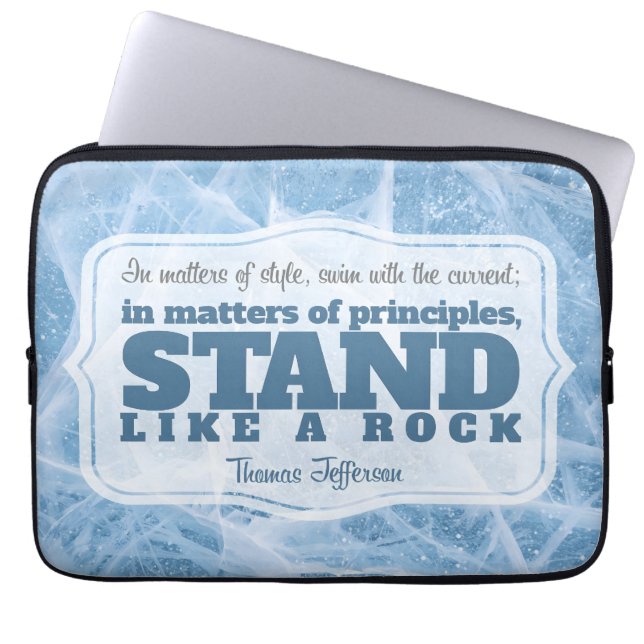 Thomas Jefferson Inspirational Quote "Principle" Laptop Sleeve (Front)