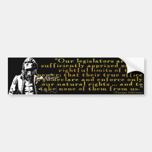 Thomas Jefferson "Limits Of Power"  Bumper Sticker