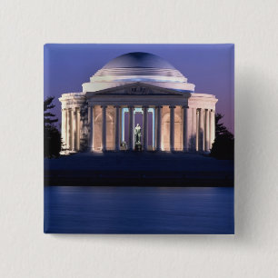 Thomas Jefferson Memorial at Dusk 15 Cm Square Badge