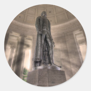 Thomas Jefferson Memorial Bronze Statue Classic Round Sticker