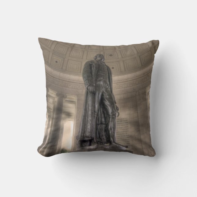 Thomas Jefferson Memorial Bronze Statue Cushion (Front)