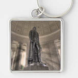 Thomas Jefferson Memorial Bronze Statue Key Ring