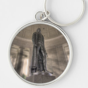 Thomas Jefferson Memorial Bronze Statue Key Ring