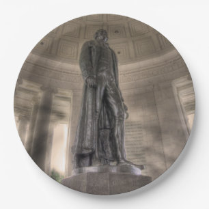 Thomas Jefferson Memorial Bronze Statue Paper Plate