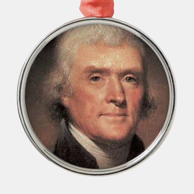 Thomas Jefferson Metal Tree Decoration (Front)
