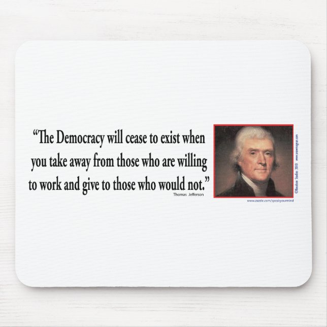 Thomas Jefferson Mouse Mat (Front)