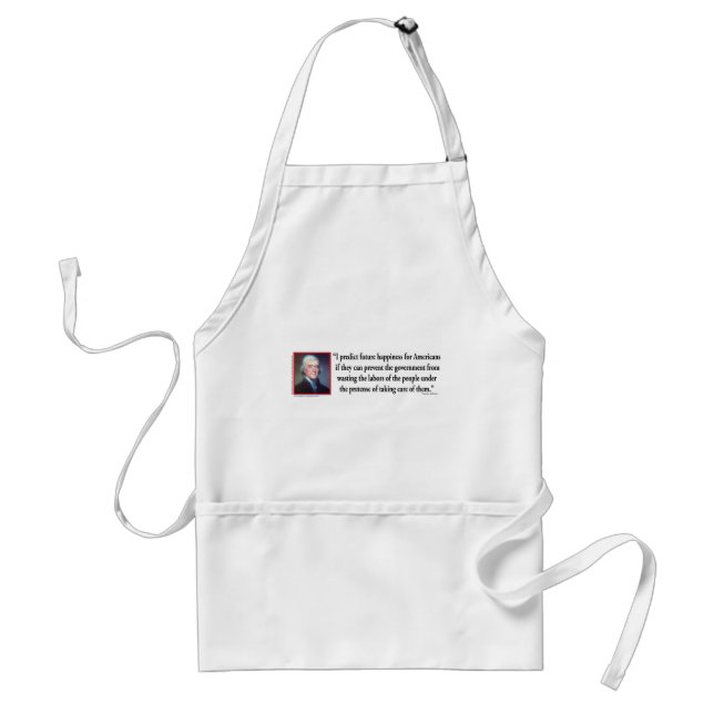 Thomas Jefferson on American Happiness Standard Apron (Front)