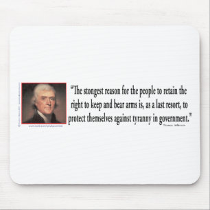 Thomas Jefferson On Gun Control Mouse Mat