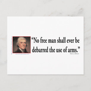 Thomas Jefferson on Gun Rights Postcard