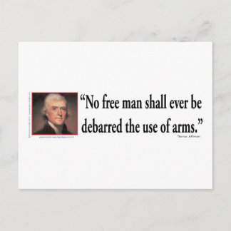 Thomas Jefferson on Gun Rights Postcard