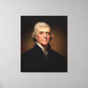 THOMAS JEFFERSON Portrait by Rembrandt Peale Canvas Print