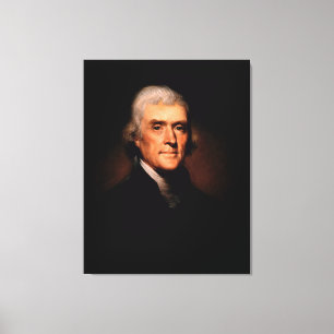 THOMAS JEFFERSON Portrait by Rembrandt Peale Canvas Print