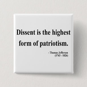 Thomas Jefferson Quote 15a 15 Cm Square Badge