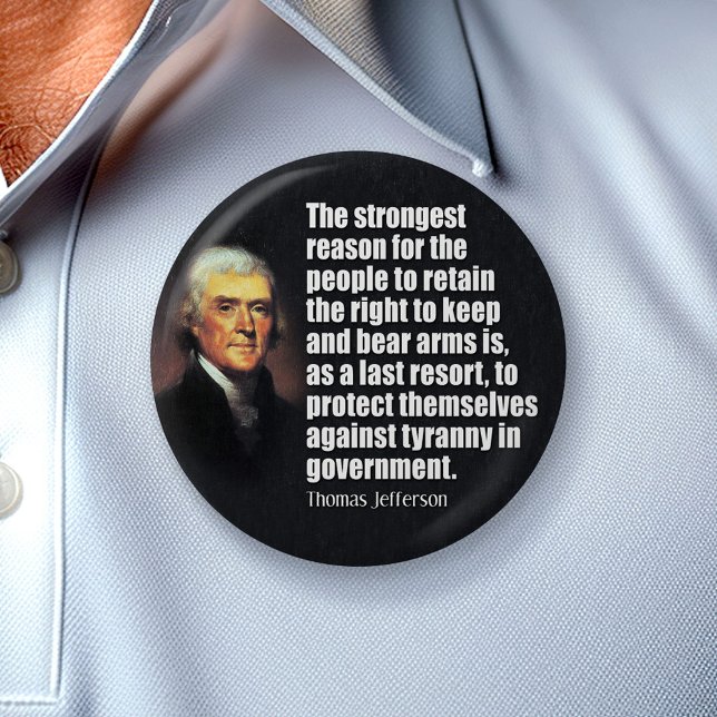 Thomas Jefferson Quote 6 Cm Round Badge (Creator Uploaded)