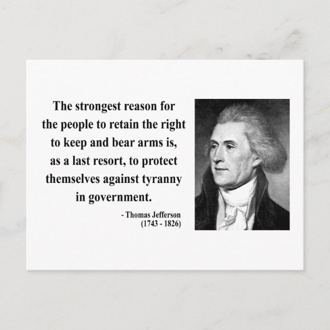 Thomas Jefferson Quote 6b Postcard (Front)