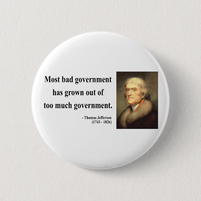 Thomas Jefferson Quote 7c 6 Cm Round Badge (Front)