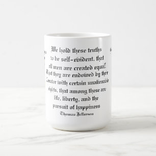 THOMAS JEFFERSON QUOTE COFFEE MUG