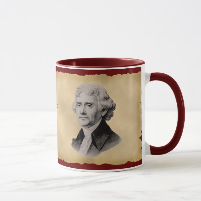 Thomas Jefferson Quote Coffee Mug (Right)