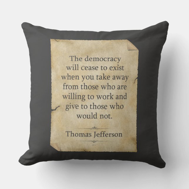 Thomas Jefferson Quote Cushion (Front)
