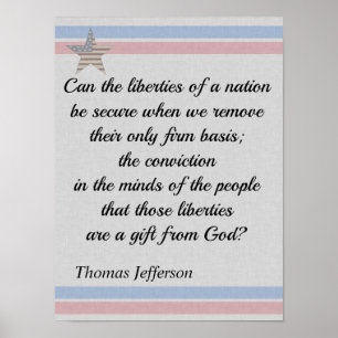 Thomas Jefferson Quote Gifts of Liberty  Poster