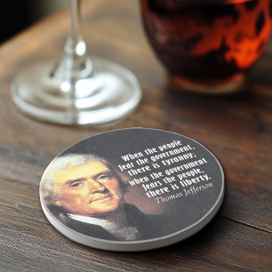 Thomas Jefferson Quote on Liberty Coaster