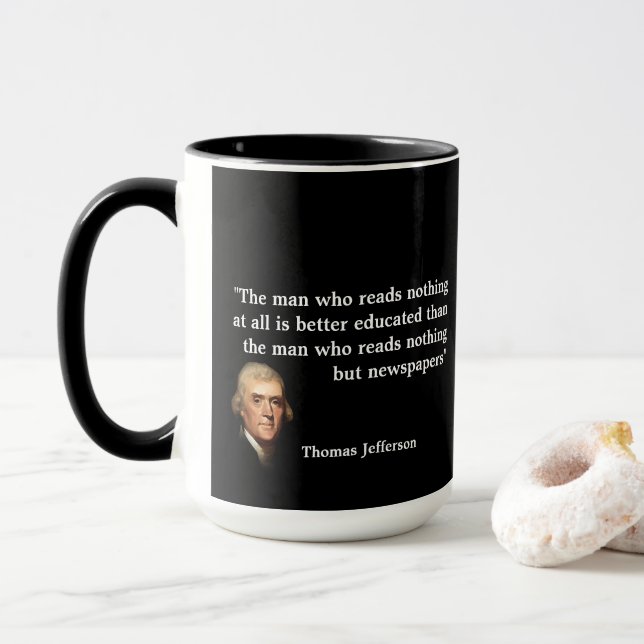 Thomas Jefferson Quote on Newspapers Mug (With Donut)