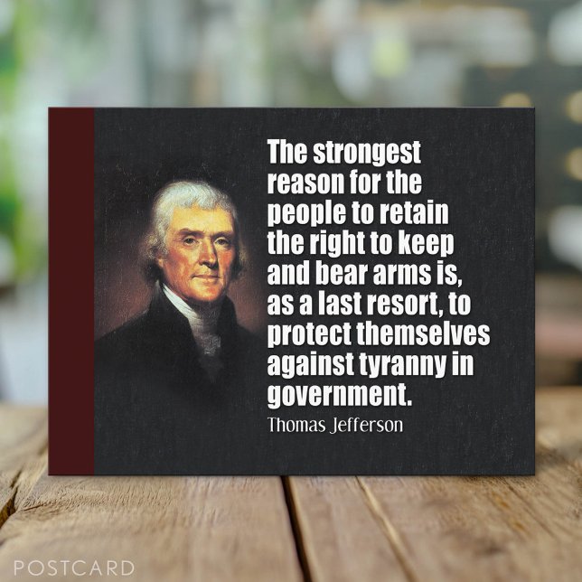 Thomas Jefferson Quote Postcard (Custom Postcard)