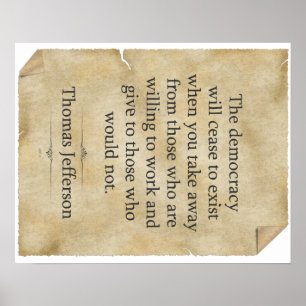 Thomas Jefferson Quote Poster