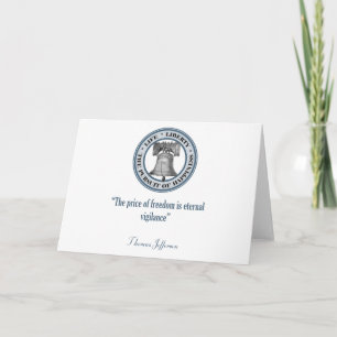 Thomas Jefferson Quote (Vigilance) Card