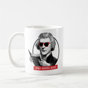 Thomas Jefferson Reads Banned Books Coffee Mug