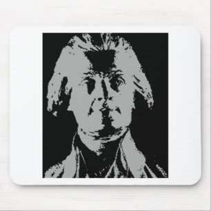 Thomas jefferson silhouette mouse mat