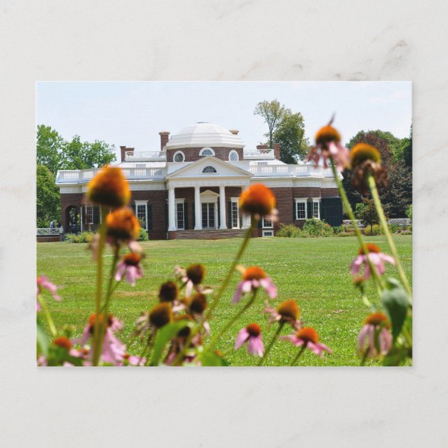 Thomas Jefferson's Monticello Postcard (Front)