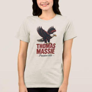 Thomas Massie For President 2028 Libertarian Tri-Blend Shirt
