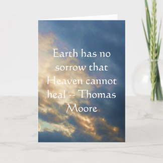 Thomas Moore inspirational quote with blue sky Card