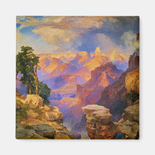 Thomas Moran art, Grand Canyon with Rainbow Magnet