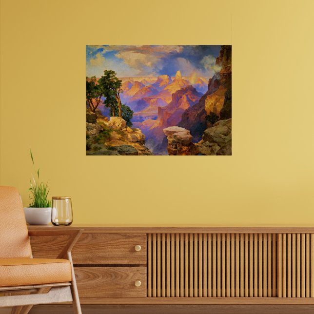 Thomas Moran art, Grand Canyon with Rainbow Poster (Living Room 2)
