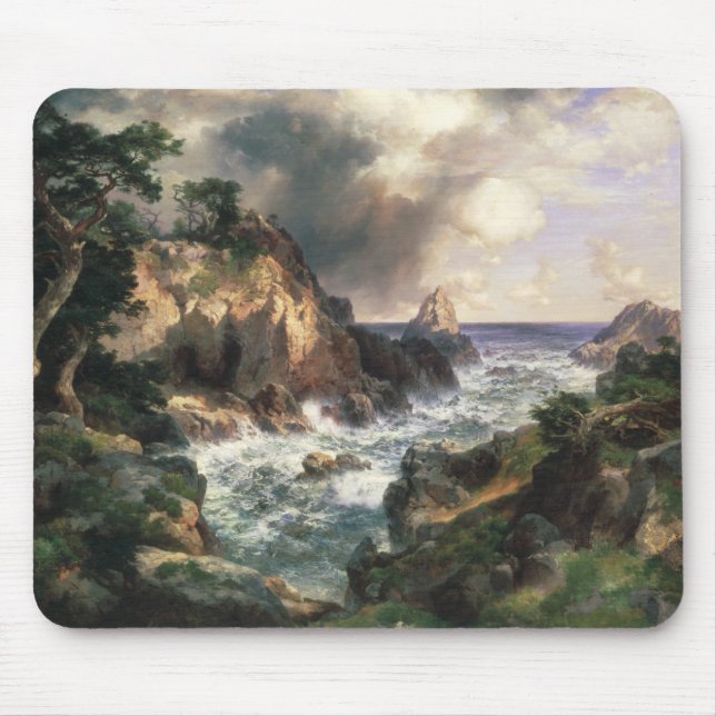 Thomas Moran - Point Lobos, Monterey, California Mouse Mat (Front)