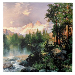 Thomas Moran - Three Tetons Tile