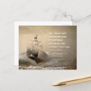 Thomas More Inspirational Quote "Control Winds" Postcard