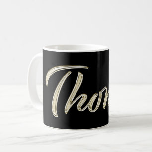 Thomas Name whitegold Tasse Teetasse Kaffeetasse Coffee Mug