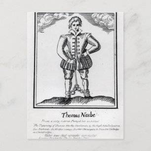 Thomas Nashe , from a pamphlet, pub. in 1597 Postcard
