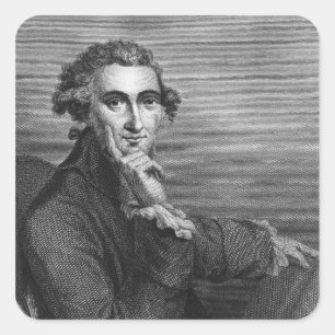 Thomas Paine, engraved by William Angus, 1791 Square Sticker