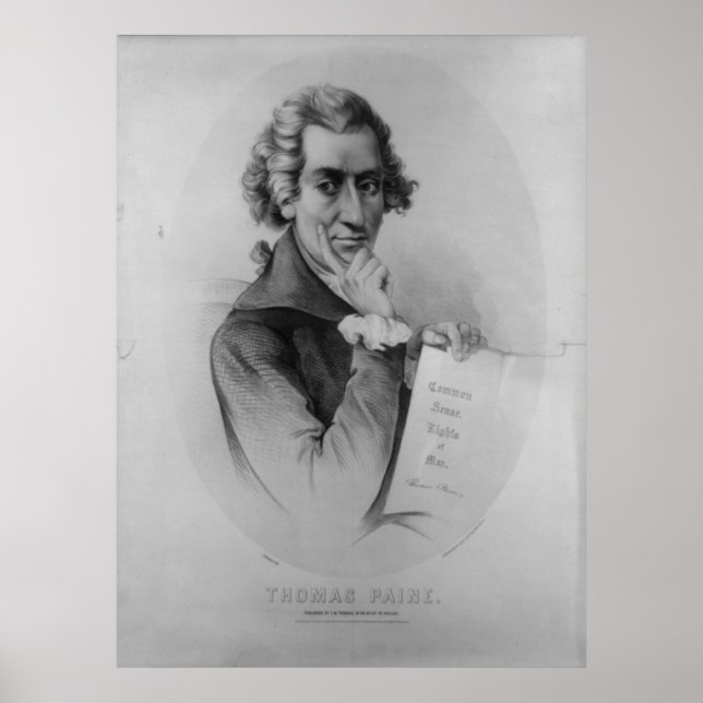 THOMAS PAINE Lithograph by Peter Kramer Poster (Front)