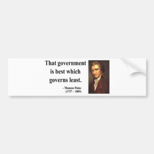 Thomas Paine Quote 1b Bumper Sticker