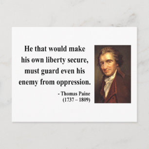 Thomas Paine Quote 3b Postcard
