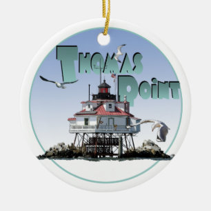 Thomas Point Lighthouse Ceramic Tree Decoration