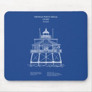 Thomas Point Shoal Lighthouse - Maryland - AD Mouse Mat