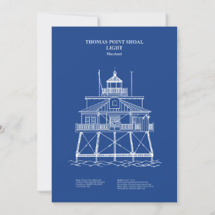 Thomas Point Shoal Lighthouse - Maryland - AD Thank You Card