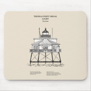 Thomas Point Shoal Lighthouse - Maryland - SBD Mouse Mat